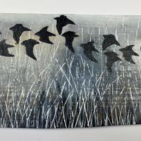 Reed Starlings - Ltd Edition print 33 x 18cm