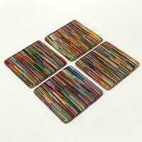 A H Contemporary Glass - Interference - Fused Glass Coasters