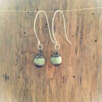 Lava Rock Bead & Copper Earrings