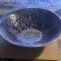 Blue speckled bowl