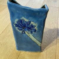 Blue Agapanthus tall vase.