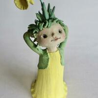 Little Daff, stoneware with slip & stain and oxide