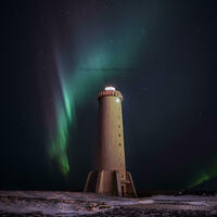 Keeper of the Light. Akranesviti Lighthouse, Iceland