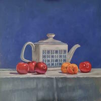 Teapot, Plums and Apricots