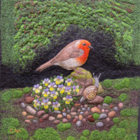 Robin embroidery