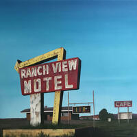 Ranch View Motel. Acrylic/canvas.