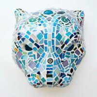 Wild Cat Mosaic Sculpture