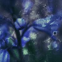 Mixed media photography - bluebell wood