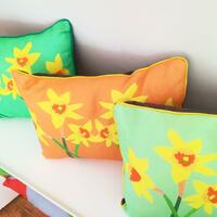 Linen cushions - handmade using digitally printed fabric featuring my original images