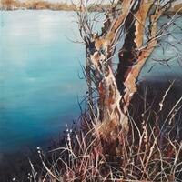 Lake View, acrylic on canvas, 50 x 70