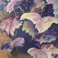 Vine Leaves, acrylic on canvas, 50 x 60