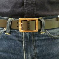 Solid copper buckle with Havana leather 4.5mm thick. A real blokes belt