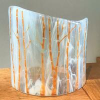 Hand Painted Gold Birches Curve