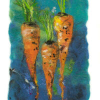 Carrots for tea. Giclee prints in two sizes. 