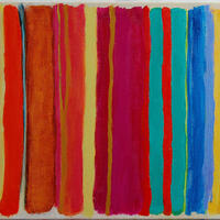 strips of colour, oil painting