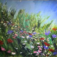 Wildflower Meadow  Oil on Canvas  80x100 cm