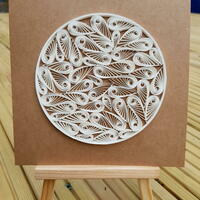 Bespoke 50th birthday card with paper quilling