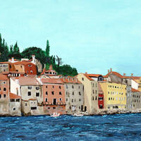 Rovinj Old Town - acrylic on paper