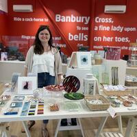 Melissa Keskinkilinc exhibiting her work in Banbury