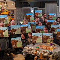 nJoyArt Guest Paintings of the Highland Coo