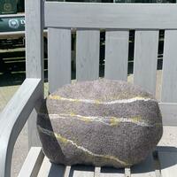 cushion looks like a stone on chair 