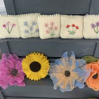lavender bags and brooches