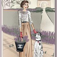Coco Chanel & Gigot at home in France at La Pausa