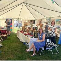 My Stall in the WOS marquee at Art in the Park Leamington Spa, August 2022