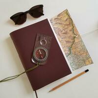 Custom Leather Map Journal