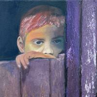 A portraiture of a Brazilian boy- Original oils on canvas