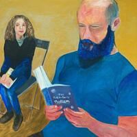 'The man with blue beard' - Original acrylics on canvas.