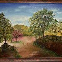 "Mystic landscape"- Oils on canvas- Prints only.