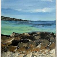 Porthmeor and Beyond.Mixed Media on Board.£250.00