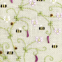 Detail from Peas on Earth Needlecase by Bethany Hughes of Blue Coppice