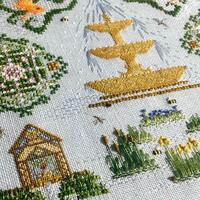 Detail from Water Garden Sampler by Bethany Hughes of Blue Coppice