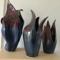 Reduction fired Stoneware forms.