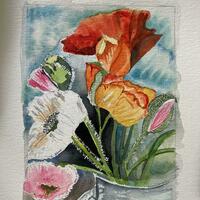 Poppys 1 watercolour