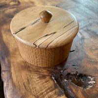 Oak box with spalted beech lid.
