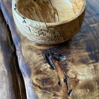 Spalted beech bowl.
