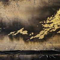 Murmur Reverie. Original painting by Hannah Pugh - All Is Not Lost art. Ink, bleach and brass leaf on canvas.