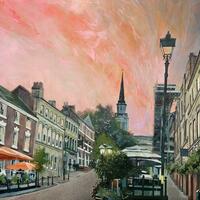  Commission: Ludgate Hill. Birmingham.  99x 55cms Signed Giclee limited edition prints available.  