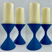 Cornish Mor Mineral Painted Swept Waisted Candle Holders