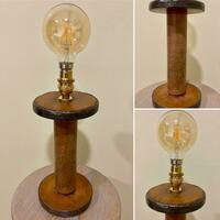 Simple Up-cycled Vintage Bobbin Table Light
