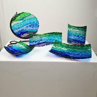 Mosaic Ocean Collection Emma Grace Glass Art