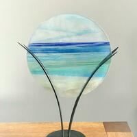 Tranquil Ocean Fused Glass Art Emma Grace Glass Art