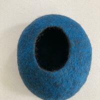 Felted vessel in Jacob’s and merino wool 