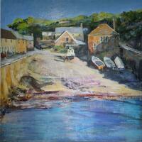 Mullion Harbour - oil on canvas - 60x60 cm - £495