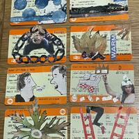 collage on train tickets