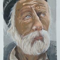Copy of a Portrait of Richard Benson by Janet Byrne - Acrylic on canvas paper