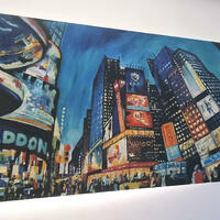 "City Seens" New York Times Square - acrylic and oil on canvas